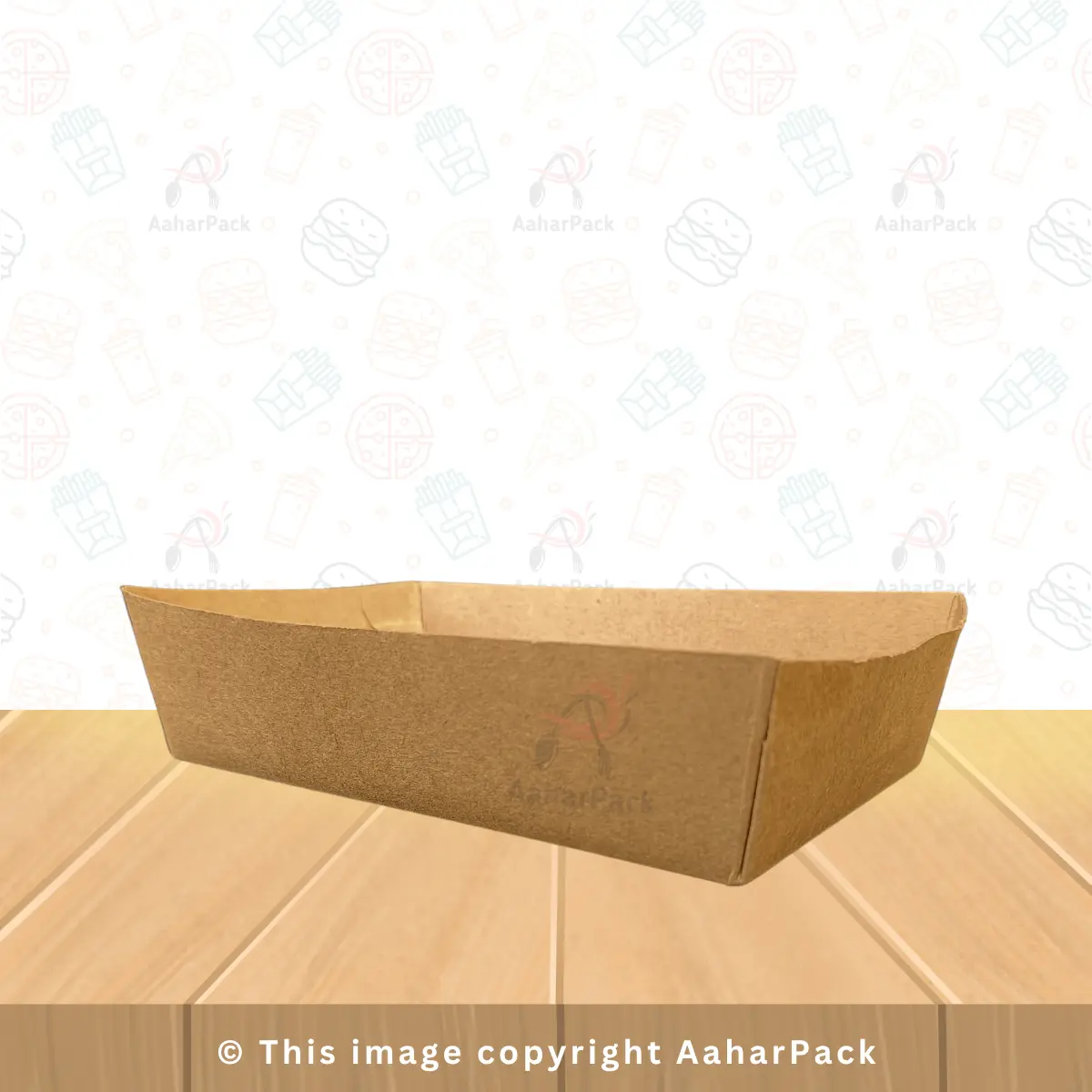 1000 ML Kraft Boat Paper Tray – Large Eco-Friendly Disposable Tray for Meals & Takeaway (Pack of 500 Pcs)